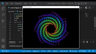 Python Turtle Graphics - 31 Cool Shape Drawing Python Turtle Coding Learnonpy