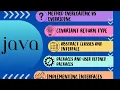 Java Fundamentals Overloading vs Overriding Abstract Classes Interfaces More LECTURE 9