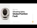 3 Flashing Lights - Globe Position Fault Litter-Robot 3