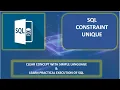 SQL UNIQUE Constraint Explanation Oracle SQL Tutorial SQL in Hindi Learn For Grow Concept