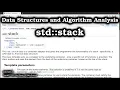 The std stack container adapter