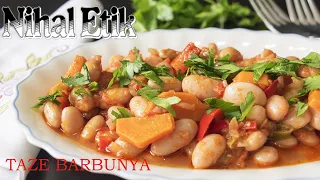 Zeytinyağli Barbunya Yemegi/Barbunya Pilaki nasil yapilir/ Hatice Mazi ile Yemek Tarifleri. 