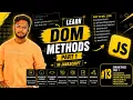 JavaScript DOM Methods Part 1 in Telugu DOM Manipulation Selectors Explained JS Course