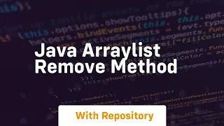 java arraylist remove method