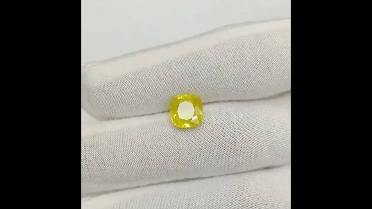 Natural Yellow Sapphire (Nigeria) (Heated) Cushion Faceted (6.09 Cts. / 6.50 Ratti)