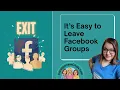 Download Lagu Hoe je eenvoudig Facebook-groepen kunt verlaten | Stapsgewijze handleiding om jezelf te verwijderen
