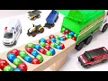 Lagu Marble Run ASMR Race ☆ HABA Slope \u0026 Dump Truck Excavator Ambulance Forklift Garbage Truck Tractors#5