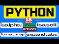 18 Python full Course - String expandtabs isalpha format