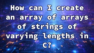 How can I create an array of arrays of strings of varying lengths in C