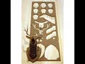 Cardboard deer simple with template