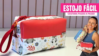Estojo FÁCIL DE COSTURAR  volta às aulas - Passo a Passo - Costura Criativa  - COSTURA INICIANTES