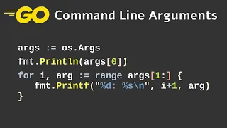 Command line arguments - Go programming language tutorial 16