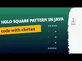 square hollow pattern in Java by code with chetan