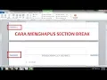 Lagu Cara Menghapus Section Break di Microsoft Word