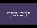 PYTHON What is -