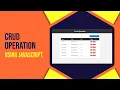 Javascript Crud Operation Javascript Insert Update Delete Javascript Project for beginners