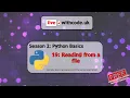 Python Basics Live withcode uk Season 2 Episode 19 Reading from a text file