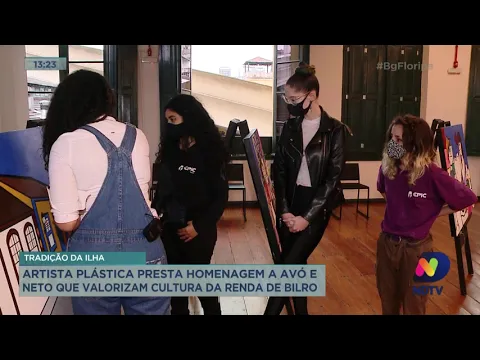 Artista plástica presta homenagem a avó e neto que valorizam cultura da renda de bilro