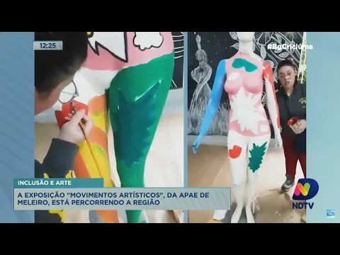 Exposição "Movimentos Artísticos", da Apae de Meleiro, está percorrendo a região