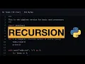 How to use Recursion in Python