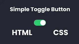 How To Make a Toggle Button with HTML CSS 2025 Cocheat