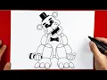 How to Draw Golden Freddy - FNAF Five Nights at Freddy s
