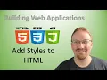 13 How to Add Styles to HTML Building Web Applications