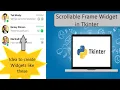 How to create a Scrollable Frame in tkinter Tamil Pybits Part-7