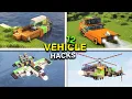 Download Lagu MINECRAFT 12 Working Vehicle Build Hacks (Land, Air, Water)