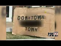 White supremacist group images spray painted under a south Tulsa bridge FOX23 News Tulsa