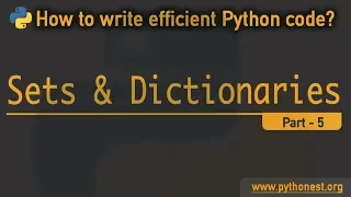Python Dictionary and Sets Python tutorial key-value pairs