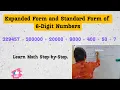 Expanded Form and Standard Form of 6-Digit Numbers Learn Math Step-by-Step math-only-math