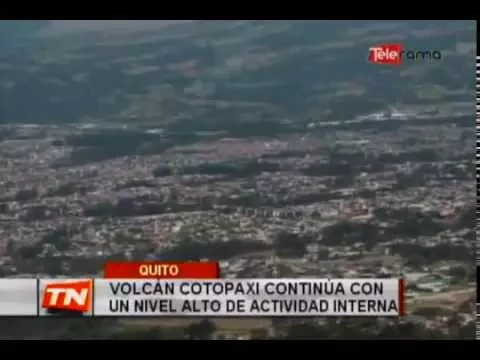 Volcán Cotopaxi continúa con un nivel alto de actividad interna
