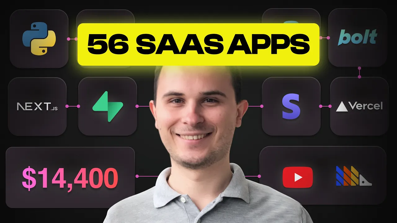 Build 56 micro SaaS, Earn $14,400/m, with SIMPLE Tech Stack