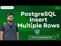 How to insert more than one rows in PostgreSQL Insert Multiple rows in PostgreSQL