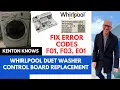 Fix the F01 F03 or E01 Error on Your Whirlpool Washer Today