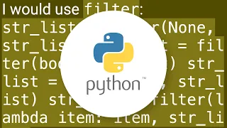 Remove empty strings from a list of strings