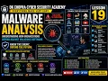 MALWARE ANALYSIS EXPLAINED CYBER SECURITY LESSON 19 ADVANCED COURSE
