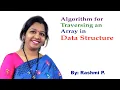Traversing an Array Lecture 04 Algorithm for Traversing an Array Data Structure Algorithm
