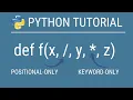 Python - Positional Only Keyword Only Tamil iCoding