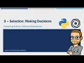 Software 3 Selection - Making Decisions