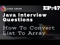 How To Convert List To Array In Java toArray Method Collection framework