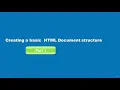 Create a basic HTML Document Structure Part 1 Learn HTML5 from Scratch