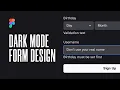 Dark Mode Form UI Design Tutorial Tailwind CSS in Figma 2020
