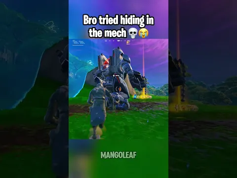Bro tried hiding in the mech 💀🙏 #fortnite #fortniteshorts #gaming