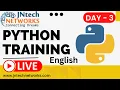 Python Training Learn Full PYTHON Course for Beginners Python Course Day 3 English batch