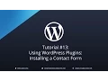 Tutorial Using WordPress Plugins Installing a Contact Form