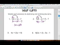 Simplifying Expressions - 6th Grade