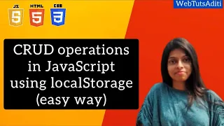 CRUD operations in JavaScript using LocalStorage CRUD operations in HTML CSS JavaScript easy way