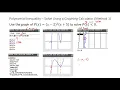 S17 Polynomial Inequality - Solve Using a Graphing Calculator